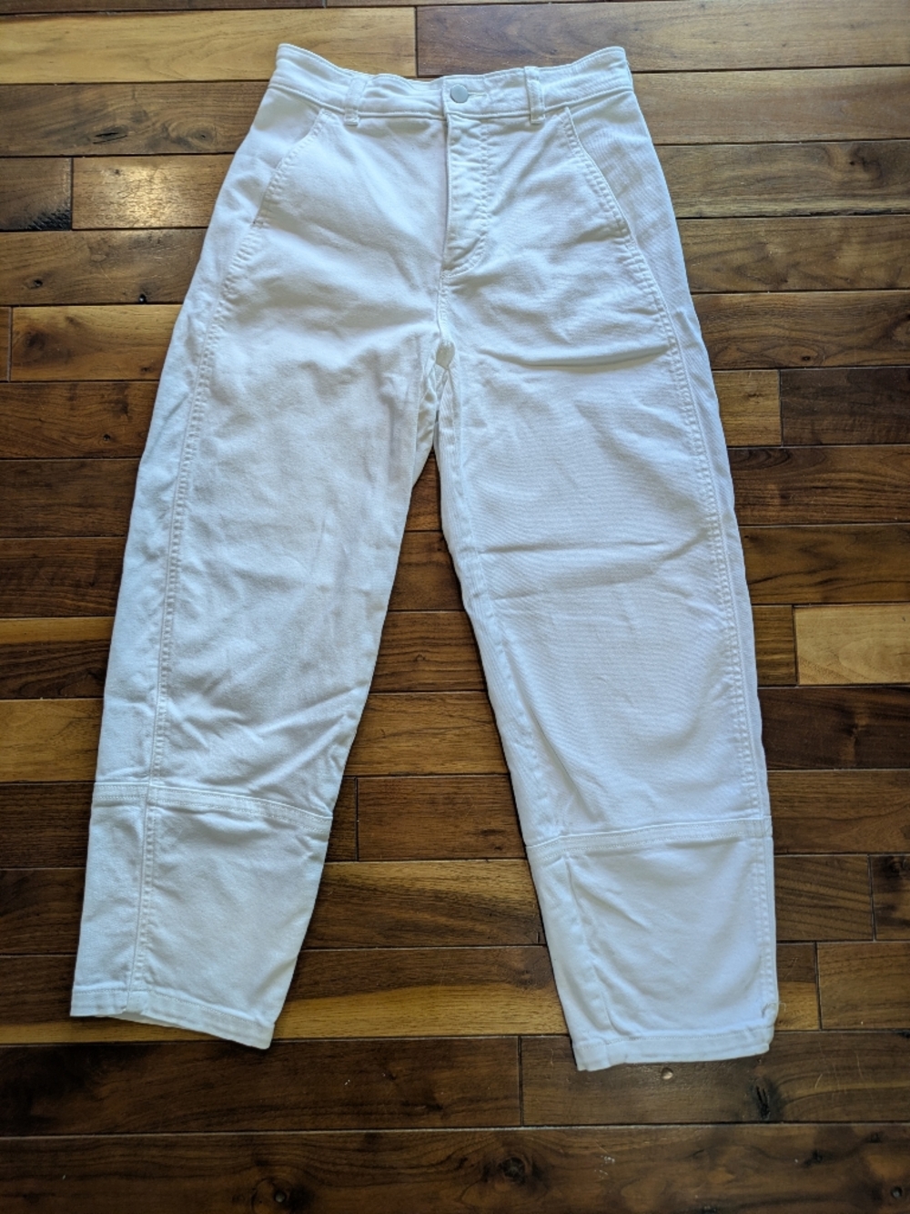 Everlane Barrel White Casual Cotton Pants